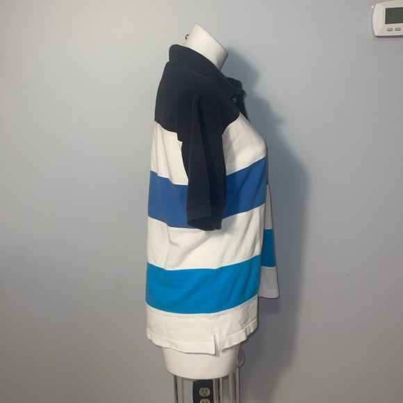 South Pole men’s short sleeve striped polo shirt. Large. 100% cotton. - Picture 4 of 8